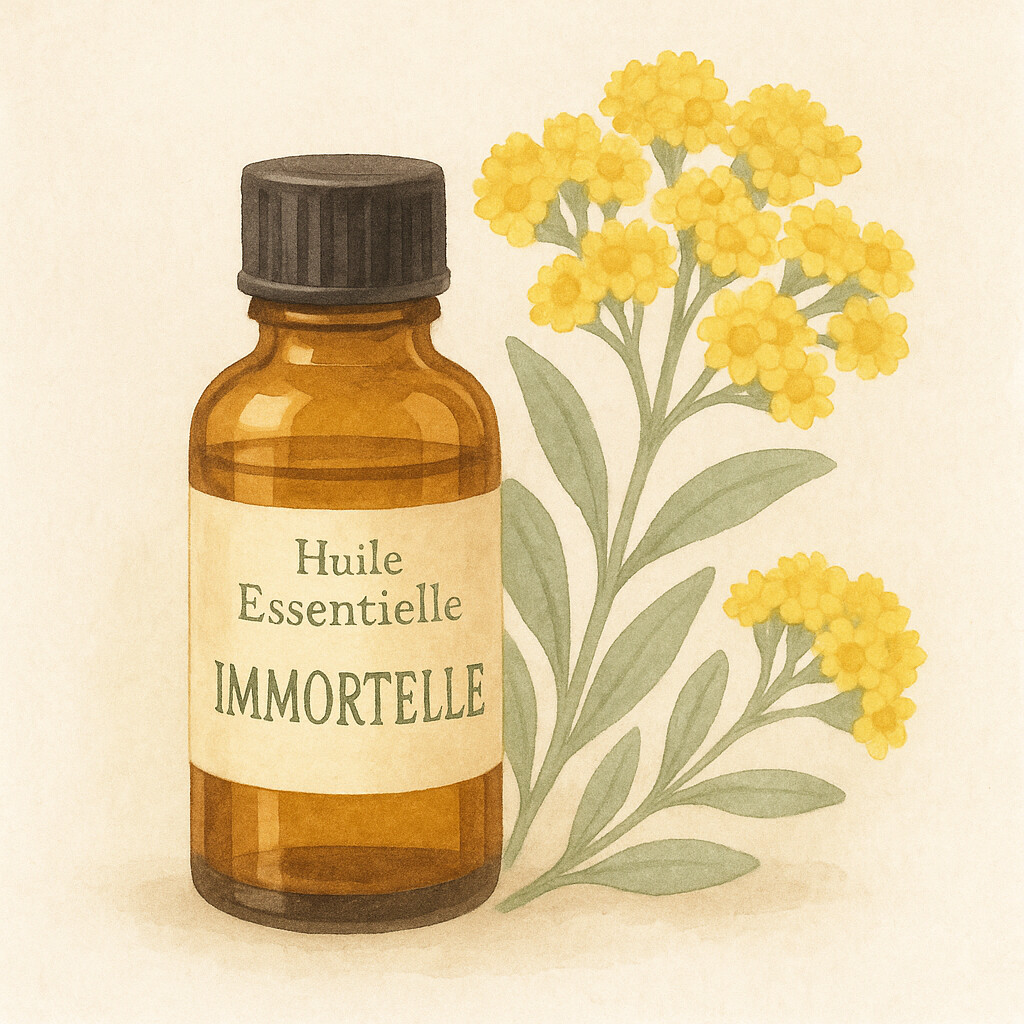 Flacon d'huile essentielle de hélichryse italienne (immortelle)