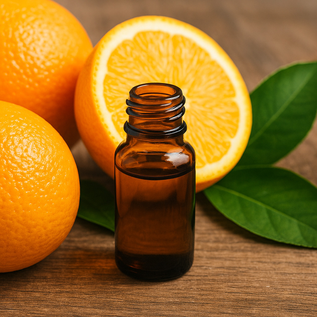 Flacon d'huile essentielle de orange douce