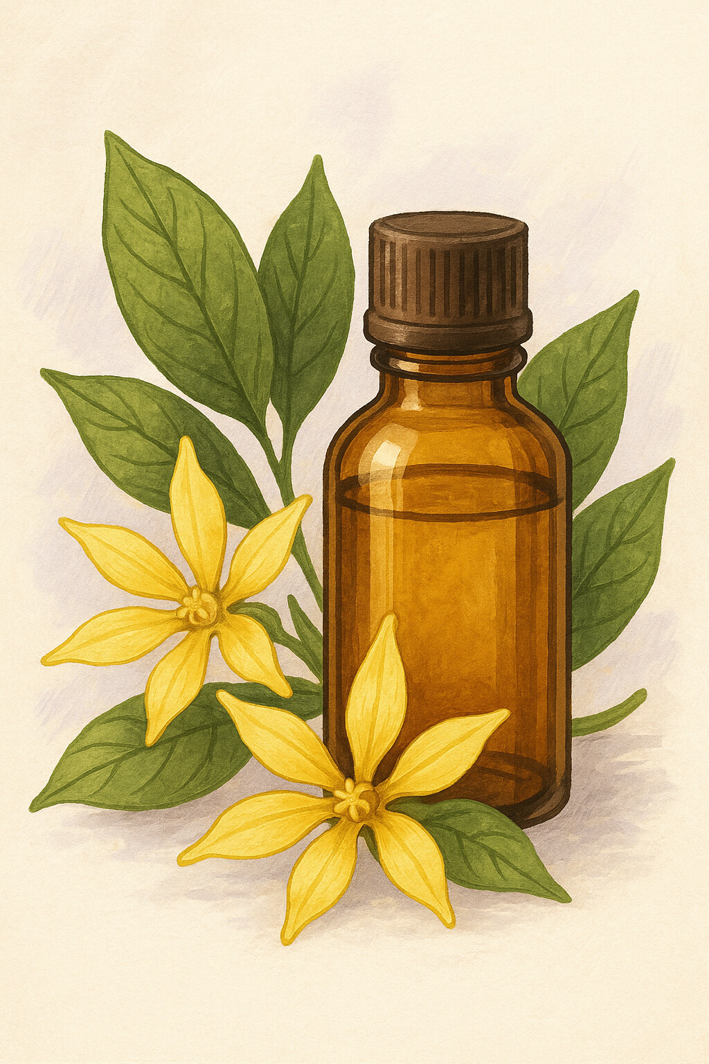 Flacon d'huile essentielle de ylang-ylang complète